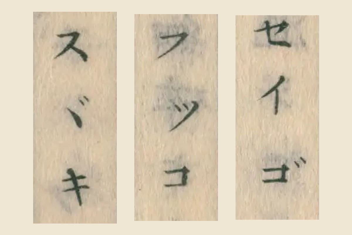 『本草綱目啓蒙』の「セイゴ」「フツコ」「スヾキ」の大写し