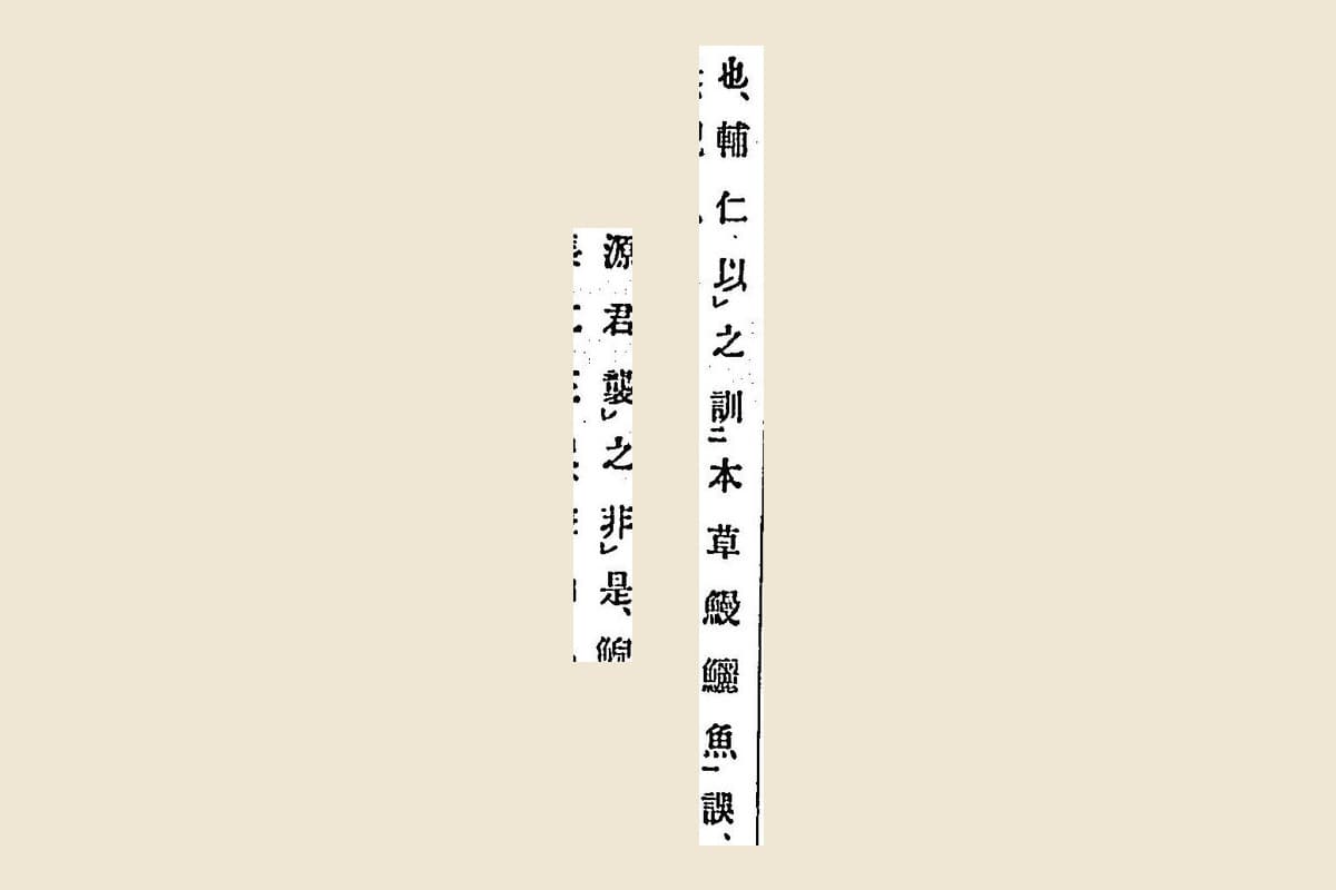 『箋注倭名類聚抄』コマ21の「輔仁以之訓本草鰻鱺魚誤」と「源君襲之非是」の大写し