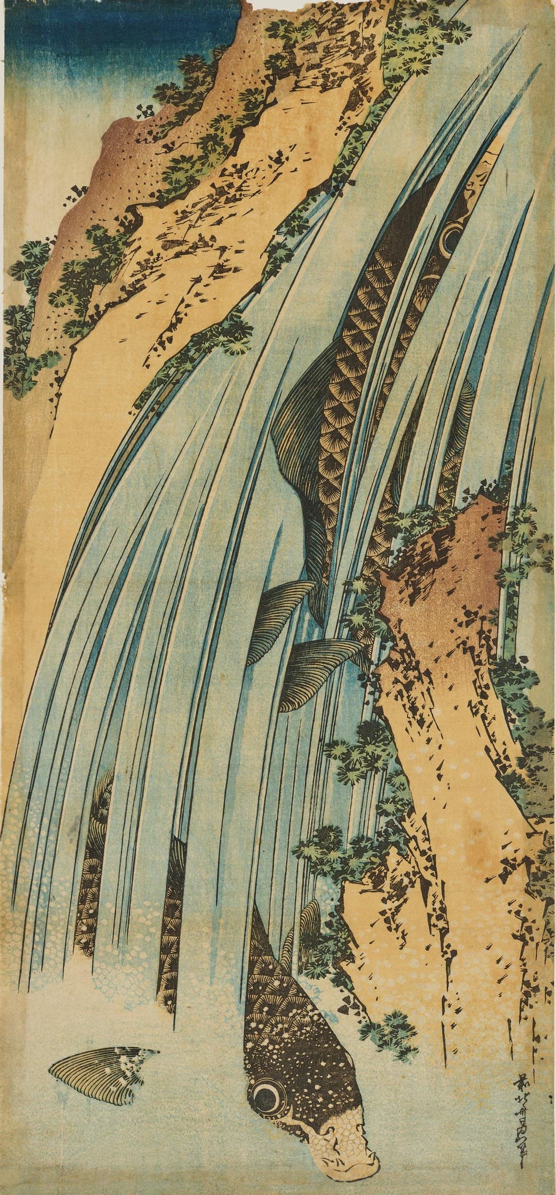 葛飾北斎筆「鯉の滝登り」(東京国立博物館蔵)