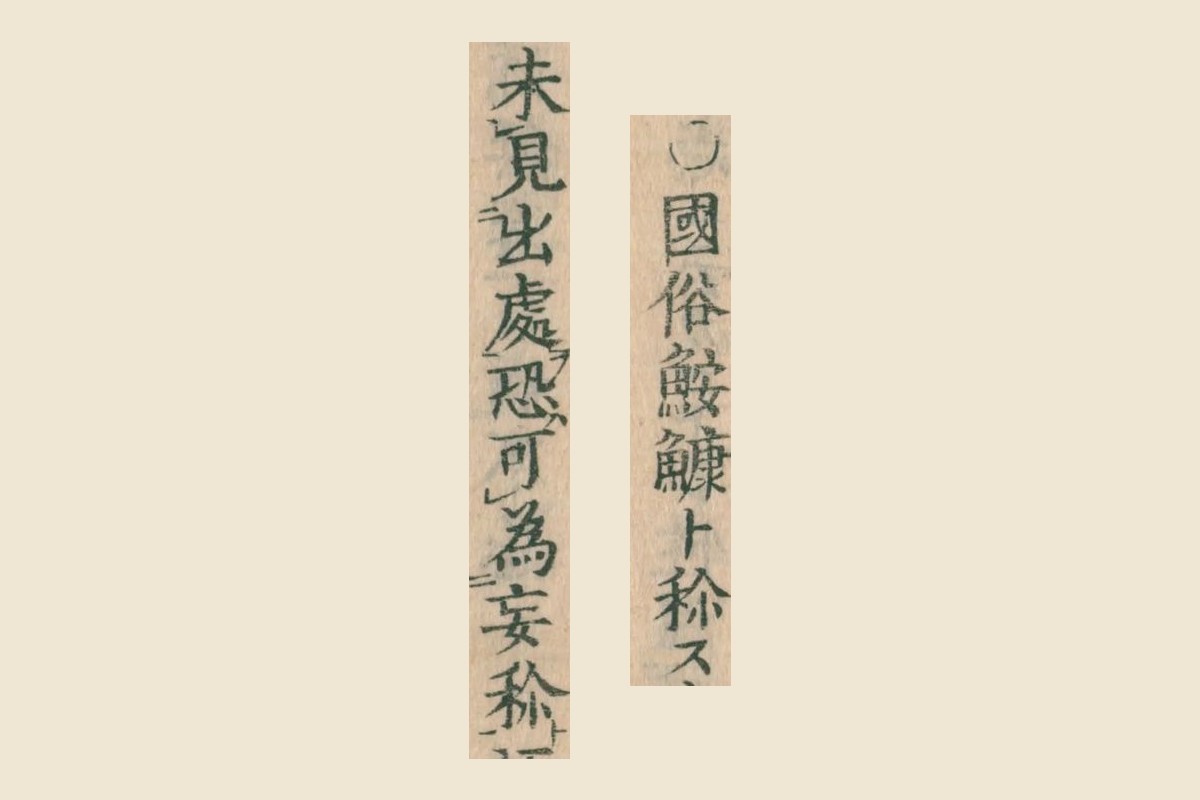 『大和本草』の「○國俗鮟鱇ト称ス」と「未見出處恐可為妄称」の大写し