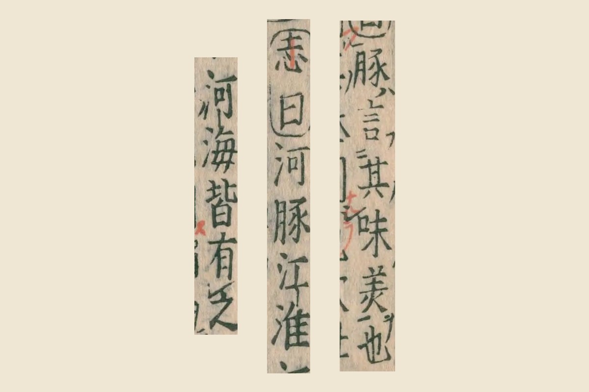 『本草綱目』コマ91の「豚言其味美也」と、集解の「志曰河豚江淮」「河海皆有之」の大写し