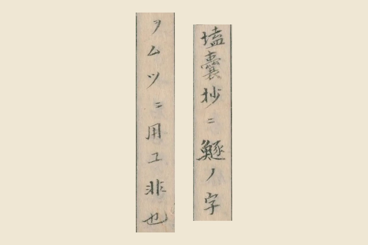 『本草綱目啓蒙』コマ52の「塩嚢抄ニ鱁ノ字ヲ」と「ムツニ用ユ非也」の大写し