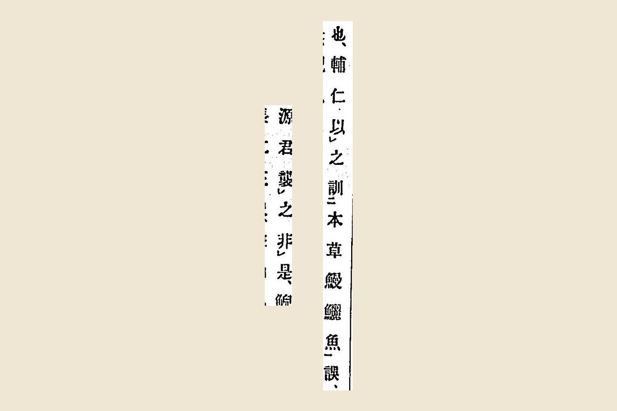 『箋注倭名類聚抄』コマ21の「輔仁以之訓本草鰻鱺魚誤」と「源君襲之非是」の大写し